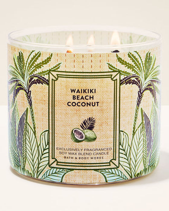 Waikiki Beach Coconut 3-Wick Candle