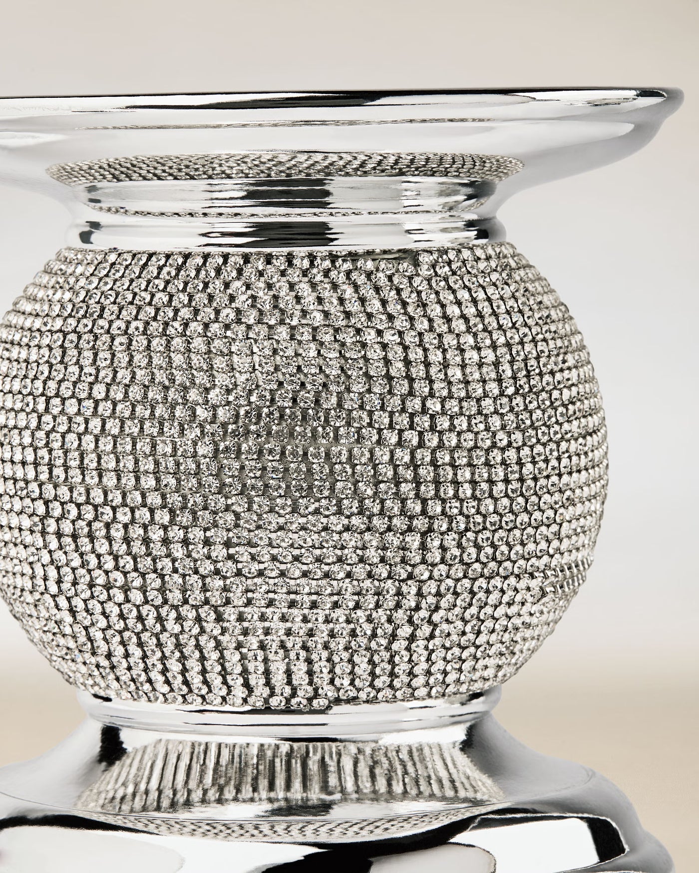 Bling Applique Pedestal 3-Wick Candle Holder