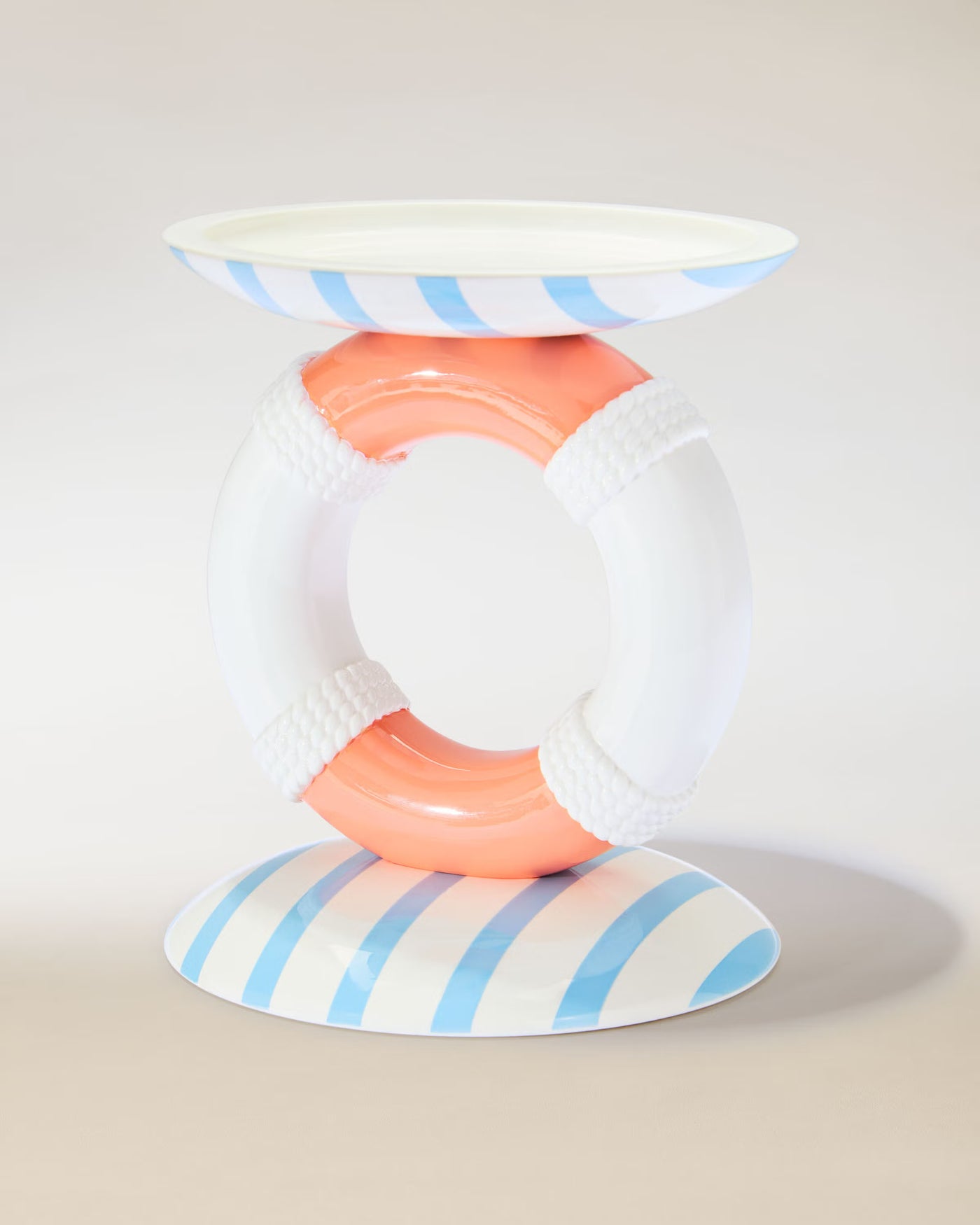 Ring Buoy Pedestal 3-Wick Candle Holder